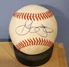 Autographed Baseball game used GREG JONES Milwaukee Brewers