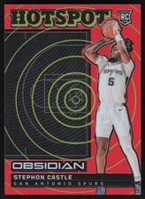 2024-25 PANINI OBSIDIAN HOTSPOT ELECTRIC ETCH ORANGE FLOOD STEPHON CASTLE RC