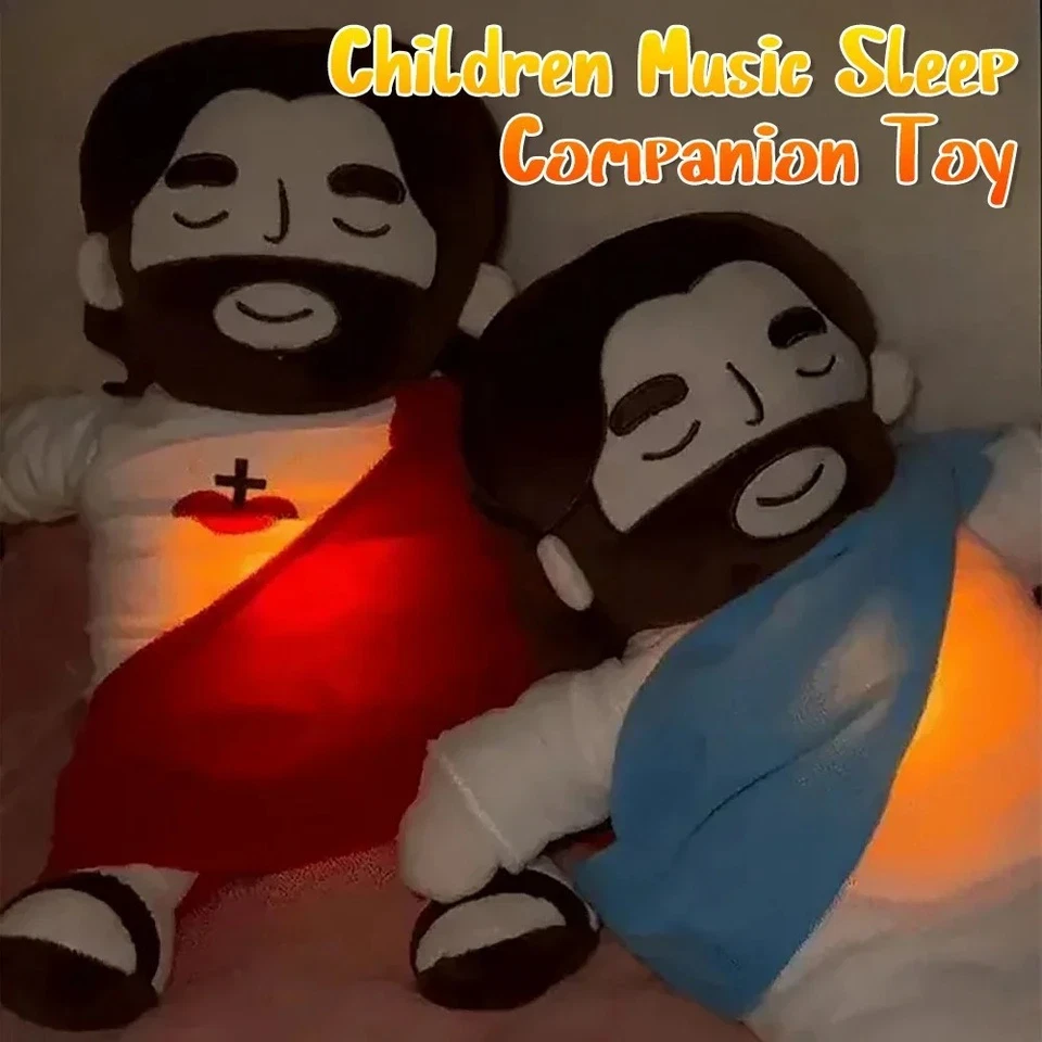Soothing Breathing Jesus Plush Doll Ornaments Four-Gear Adjustment Children - Image 3 of 4