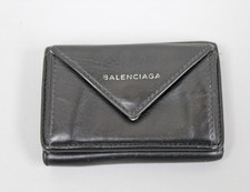 Balenciaga Mini Trifold Wallet Leather Black - Paris