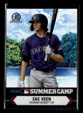 2021 Bowman Chrome Zac Veen #SC-14 2020 Summer Camp