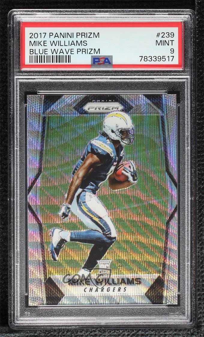 2017 Panini Prizm Rookies Blue Wave 127/149 Mike Williams #239 PSA 9 MINT 1by