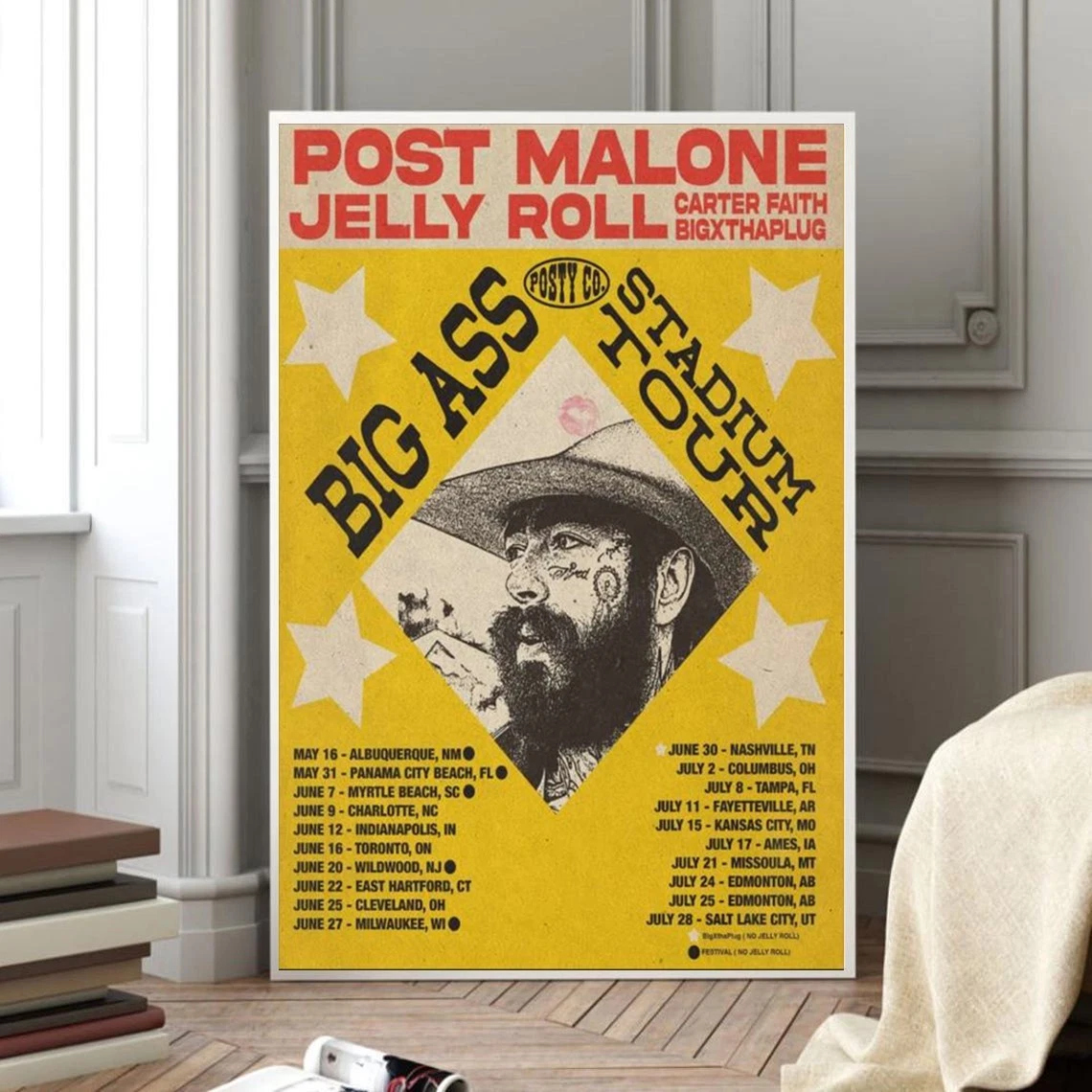 BIG ASS Stadium Tour 2026 Post Malone Poster