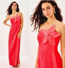 Lilly Pulitzer Anasophia Rosette Strapless Maxi Dress Size 16 NWT