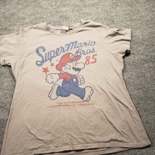 Super Mario Bros. '85 Mens XL Gray T-shirt: Official Licensed Retro Nintendo