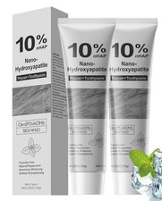 2Pcs 10 Hydroxyapatite Toothpaste,Nano-Hydroxyapatite Toothpaste for Advanced E