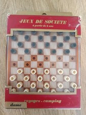 Jeu de dames de voyage ancien, vintage