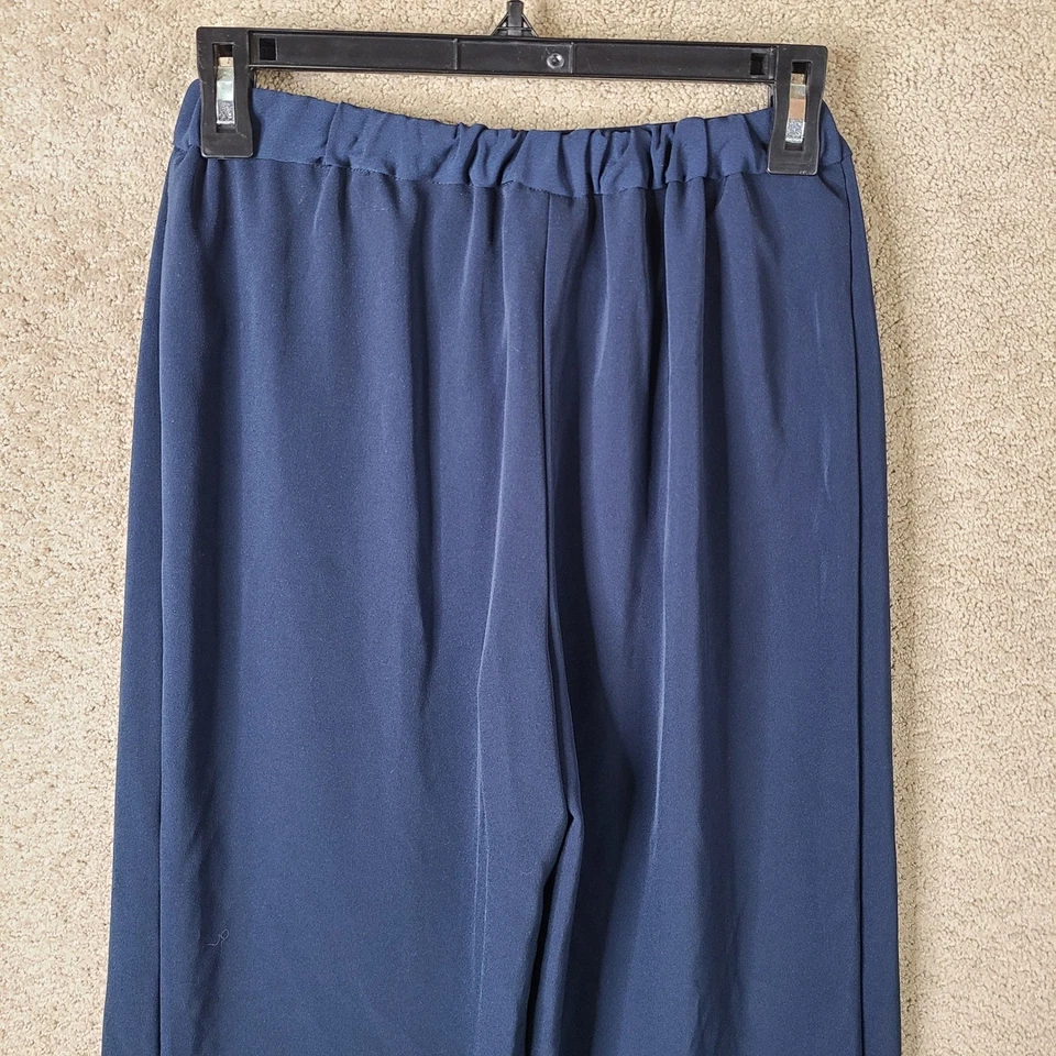 Pantalones Bar III para mujer XS azules pierna ancha cinturón tiro alto cintura elástica Foto 4 de 4