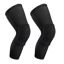 SUJAYU 2 Pack Basketball Knee Pads Sleeves, Honeycomb Anti Large, Black