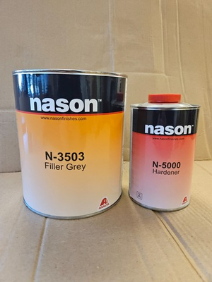 #ad NASON N 3503 2K PRIMER FILLER GREY 3.5L WITH HARDENER 1L 4:1 MIX MADE IN GERMANY $159.95