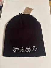 LED ZEPPELIN Beanie Zoso Embroidered One Size Gift Classic Rock Patch The Who