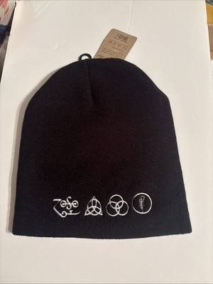 LED ZEPPELIN Beanie Zoso Embroidered One Size Gift Classic Rock Patch The Who