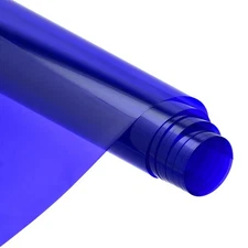 Window Film, Glass Sun Blocking, Self Adhesive Blue Window Tint, 6.6x1.97ft