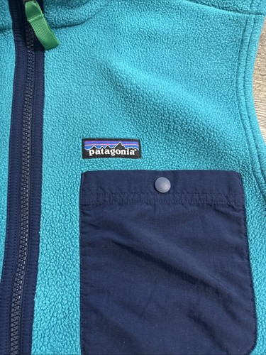 PATAGONIA Synchilla Snap Pocket Teal Full Zip Up Fleece Vest Mens Size Medium - Picture 6 of 15