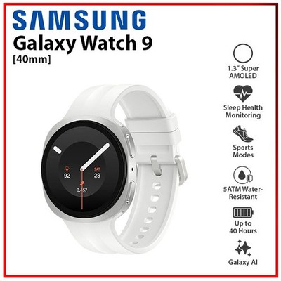 (New) Samsung Galaxy Watch9 40mm CREAM Bluetooth 5ATM GPS Android Smartwatch