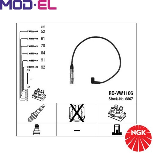IGNITION CABLE KIT 6867 FOR VW TRANSPORTER/T4/Bus AES 2.8L 6cyl