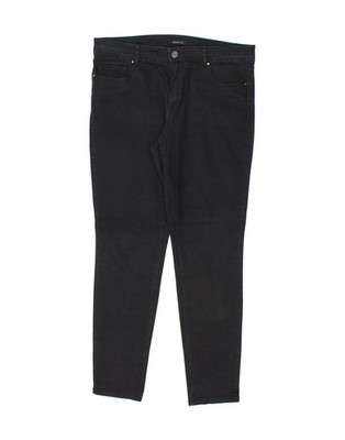 MASSIMO DUTTI Womens Skinny Casual Trousers EU 44 XL W34 L29 Black BW16
