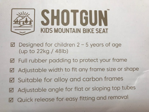 Kids Ride Shotgun Original Bicycle Child Bike Seat Frame Front Mounted Kid 2-5 - Picture 7 of 14