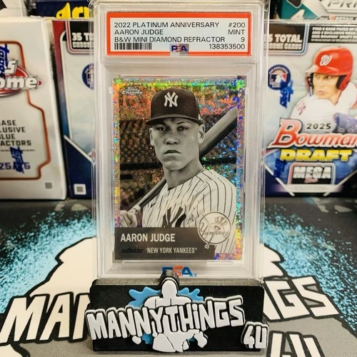Aaron Judge 2022 Topps Chrome Plat Anniv. B&W Mini Diamond #200 PSA 9 Yankees 🔥