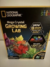 NATIONAL GEOGRAPHIC Mega Crystal Growing Kit for Kids- Grow 6 Crystals - NIB