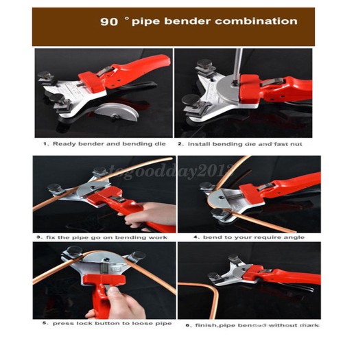 WK-666 Multi Copper Steel Pipe Bender 5-12mm Manual Tube Bending Tool Aluminum - Picture 10 of 11