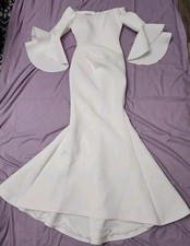 Jovani 59993A Off-The-Shoulder Evening Dress WHITE Size 4