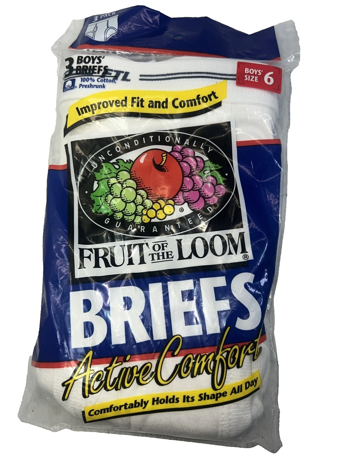 Fruit of the Loom Blanco 100% Algodón Ropa Interior para Niños