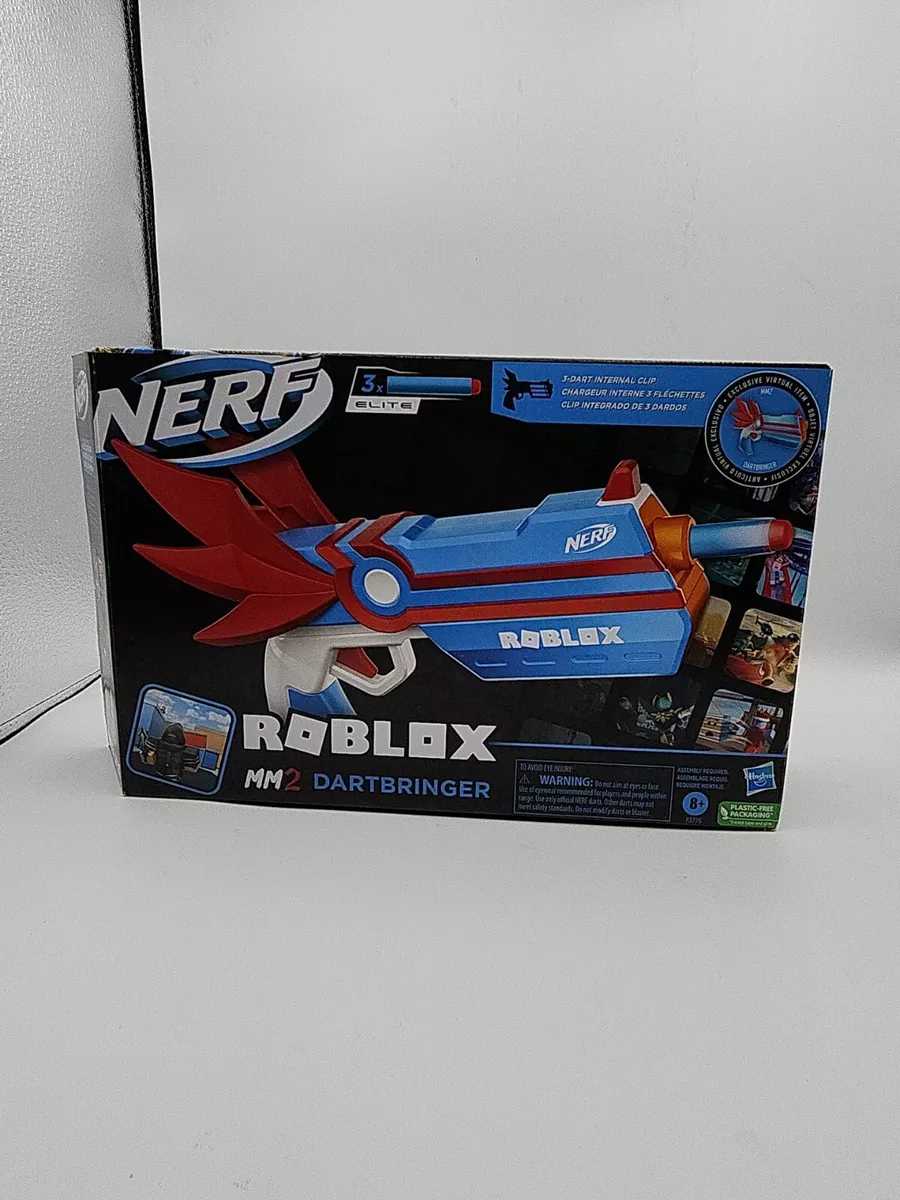 Nerf Roblox MM2 Dartbringer Blaster w/3 Elite Nerf Darts & MM2 Dartbringer  Code