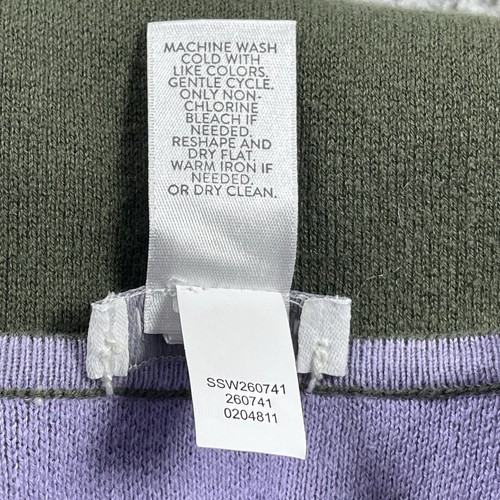 J.Jill sweater Womens S Reversible Green/purple Pokedot Drop Shoulder Comfy - Picture 10 of 15
