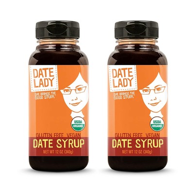 Nutrient-Dense Date Syrup - Vegan, Non-GMO, 2-Pack in 12 Oz Squeeze Bottles