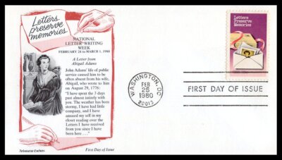 チップコロン　フォロー割 US FDC # 1805 15c Letters Aristocrat 1980, 9p6636 | eBay