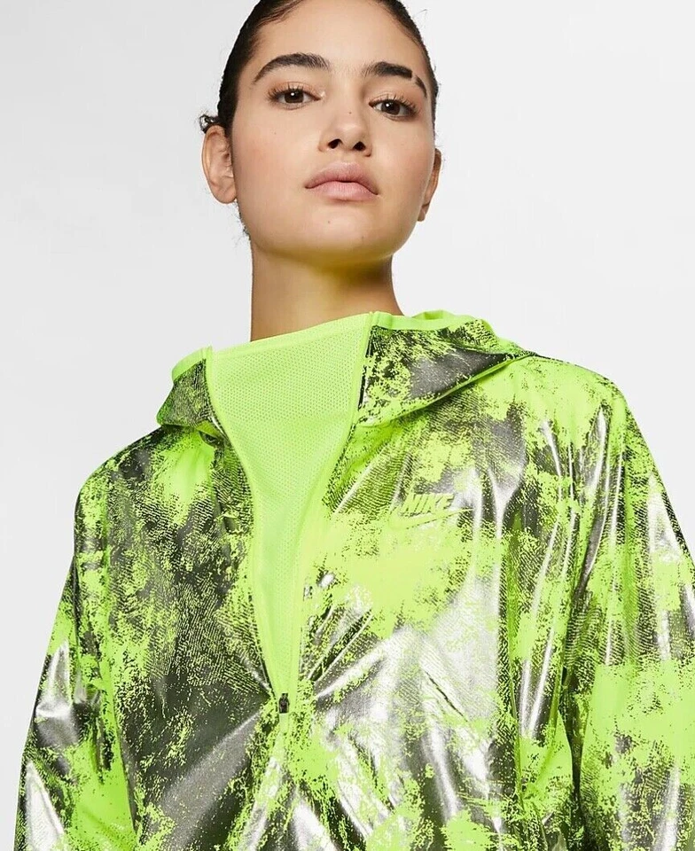 $100 Nike Air женщин Sz S работает пуловер куртка DJ8642-702 вольт неоновый зеленый новый с Ярлыками - Изображение 4 из 4