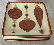 222 Fifth Constantina Red Set Of 5 Square App...
