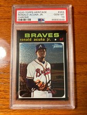 2020 Topps Heritage RONALD ACUNA Jr. #THC-464 Chrome 31/999 PSA 10 - GEM MINT