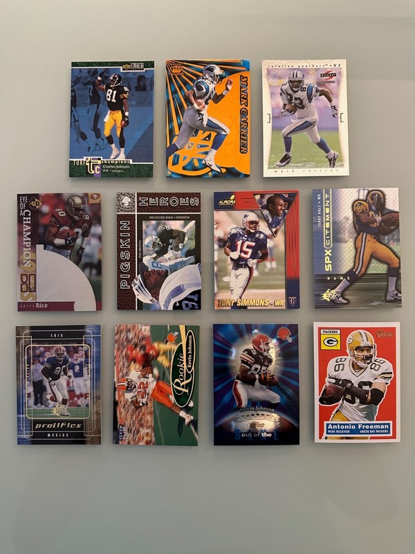 1997 to 2001 Wide Receivers (Rice, Brown, Freeman, Johnson) Lot of (11) NN/MT