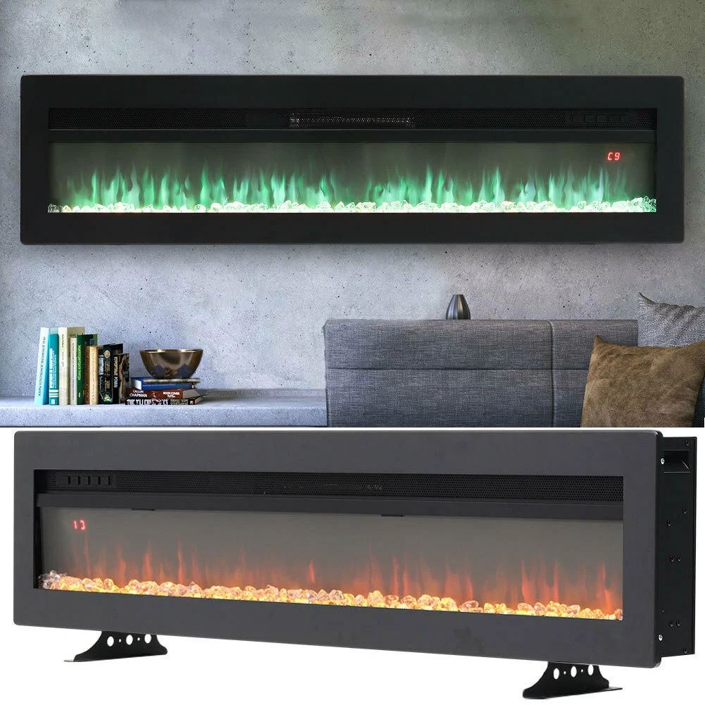 Thin tv stand with fireplace deals