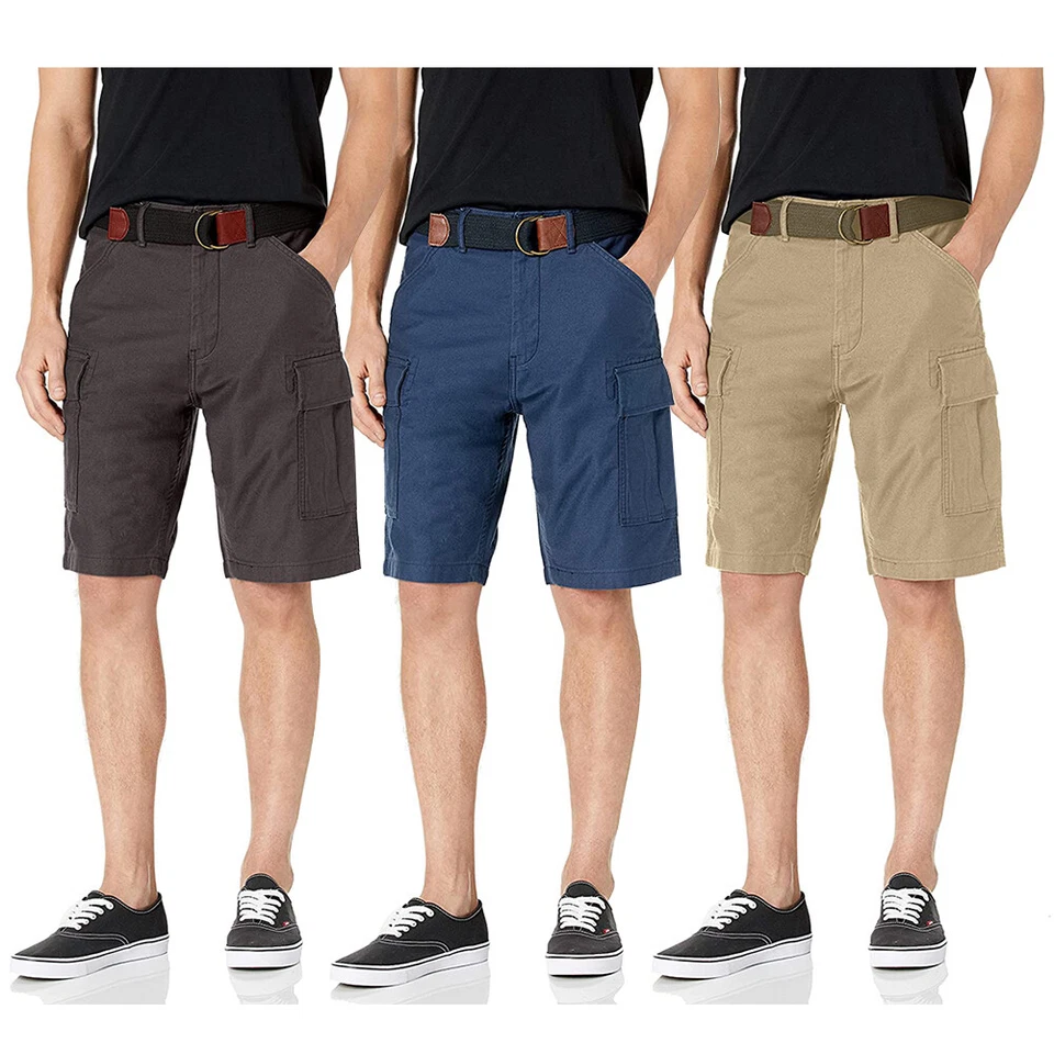 Levi's Men's Shorts Fort Cargo Casual Cotton Belted Waist Multi Pocket Shorts