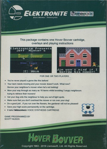 Hover Bovver - NIS Cartridge for Original Intellivision Console - Picture 2 of 2