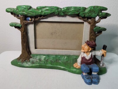 Vintage DAVID FRYKMAN GOLF Golfer Guy Photo Picture Frame WHERE DID MY BALL GO 