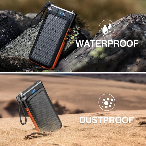 W26 Power Bank with FM Radio,Portable Wireless Charger 20000mAh External Battery - Picture 5 of 7