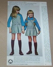 1969 print ad -Carter cotton dresses fashion cute little school girl Advertising