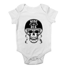 Body gilet crescita bambino nero testa teschio cavalca o muori con casco bici regalo
