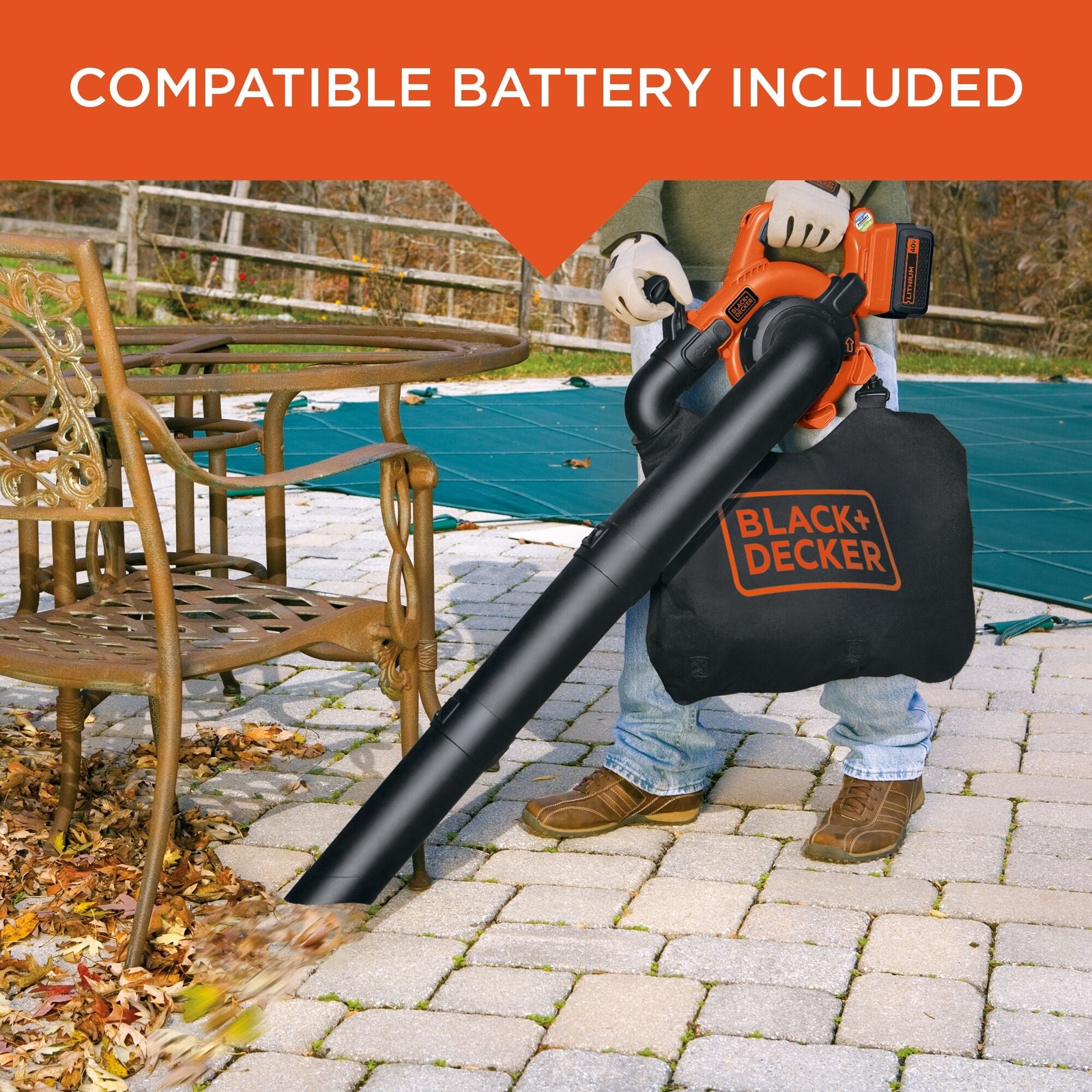 BLACK+DECKER 40V MAX* Leaf Blower/Leaf Vacuum Kit, Cordless LSWV36 eBay
