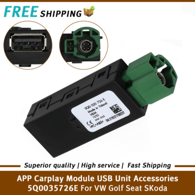 5Q0035726E Carplay Media Port USB Female Interface Center Console Adapter