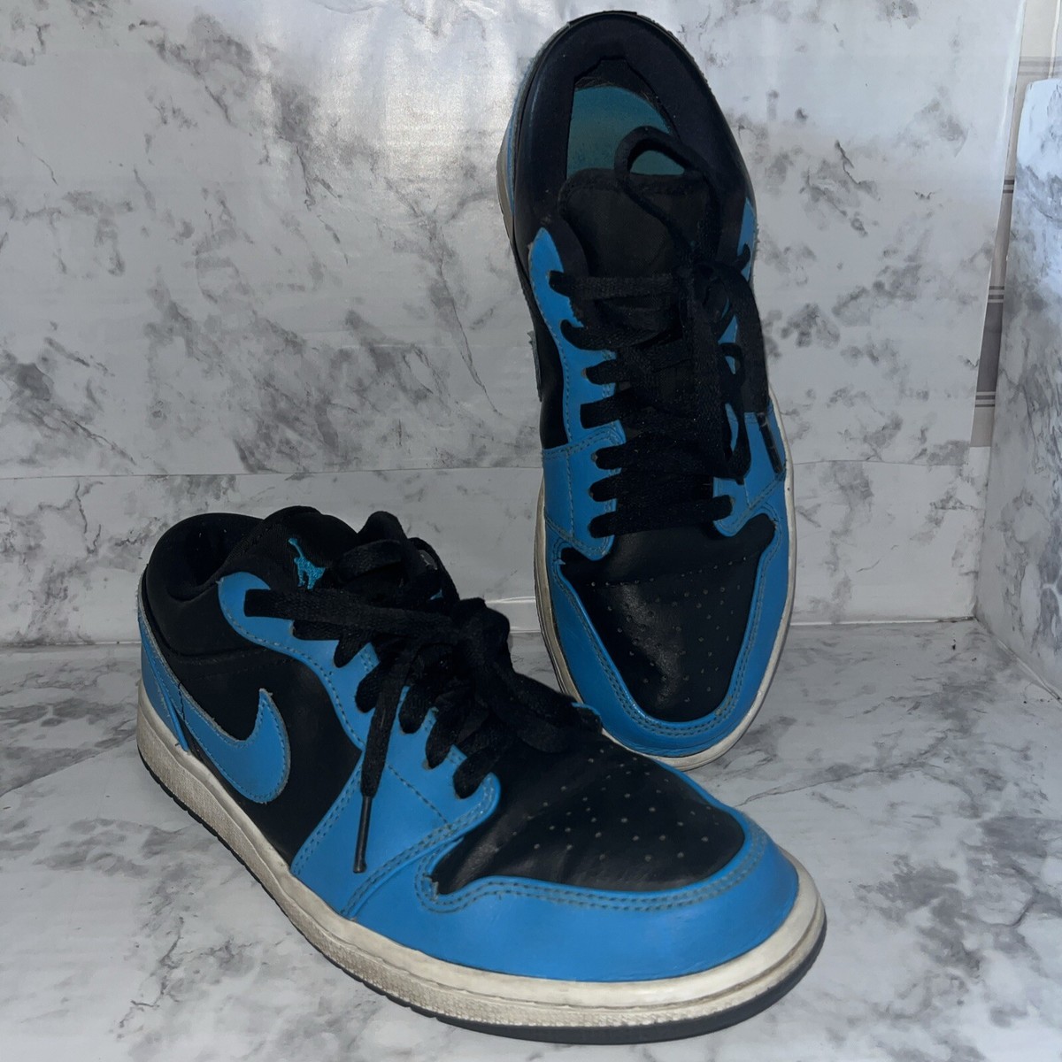 Nike Air Jordan Low Retro Laser Blue Black 553558-410 Size Low Top