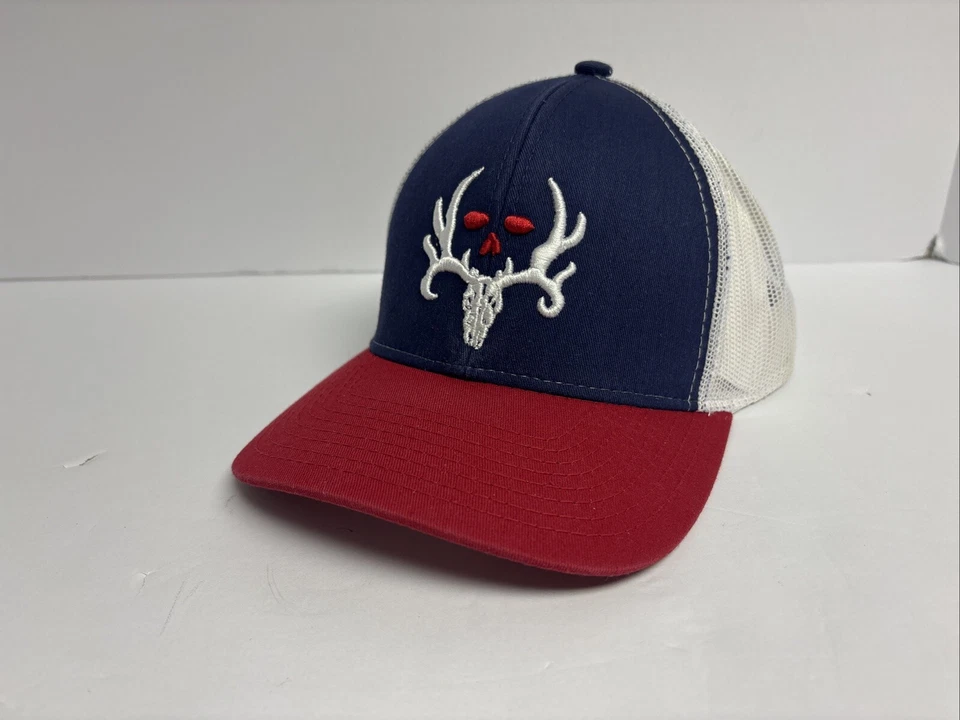 Sombrero Coleccionista Hueso Rojo Blanco y Azul Snapback Ajustable Exterior Foto 3 de 4