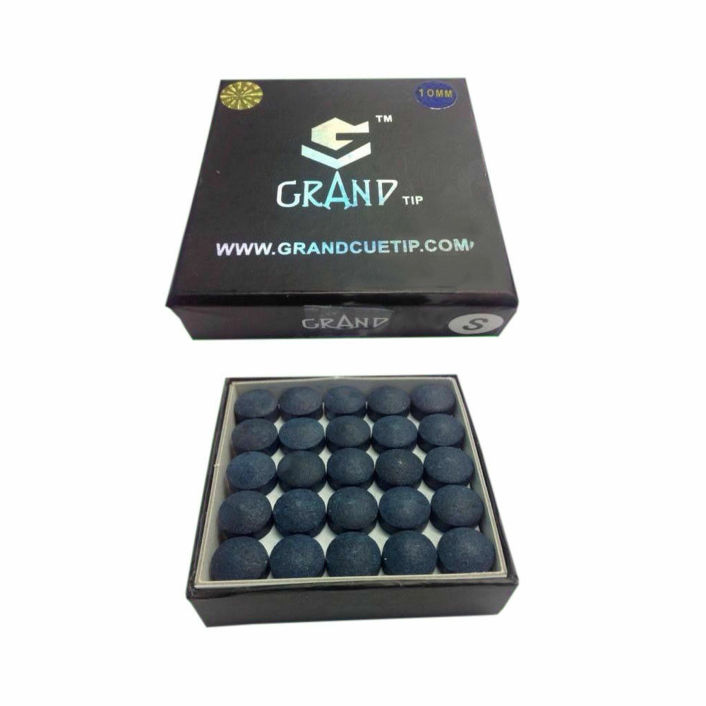 50x Grand Cue Tips Soft Pool Snooker Billiards Glue on Tip Professional