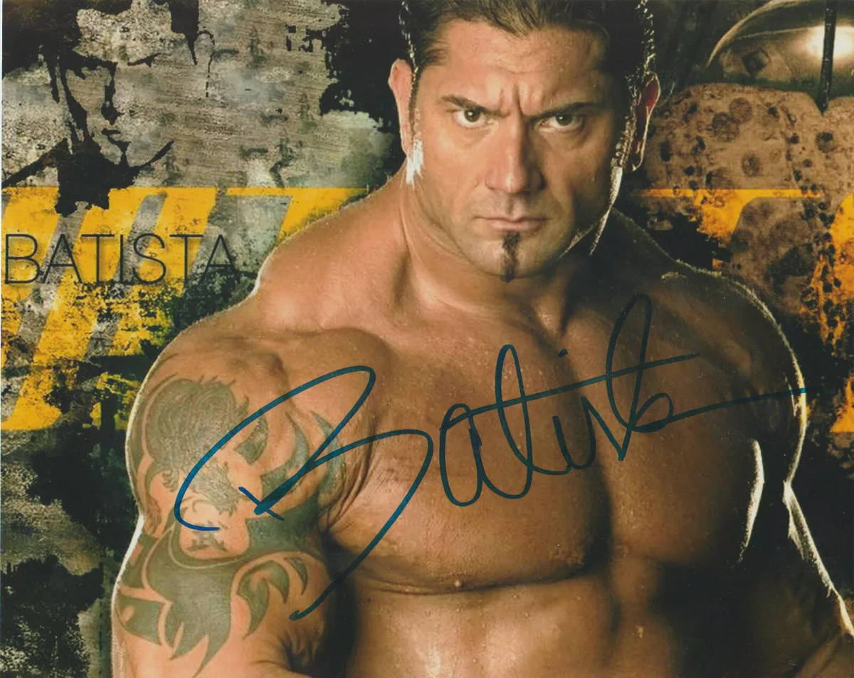 Dave Batista Signed Autographed Glossy 8x10 Photo - Lifetime COA