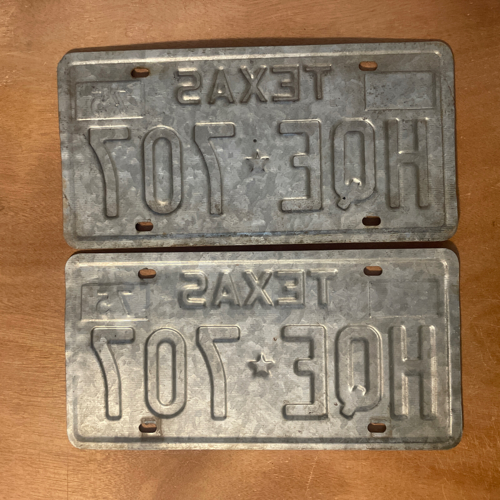 1975 1979 Texas License Plate Pair HQE707 eBay