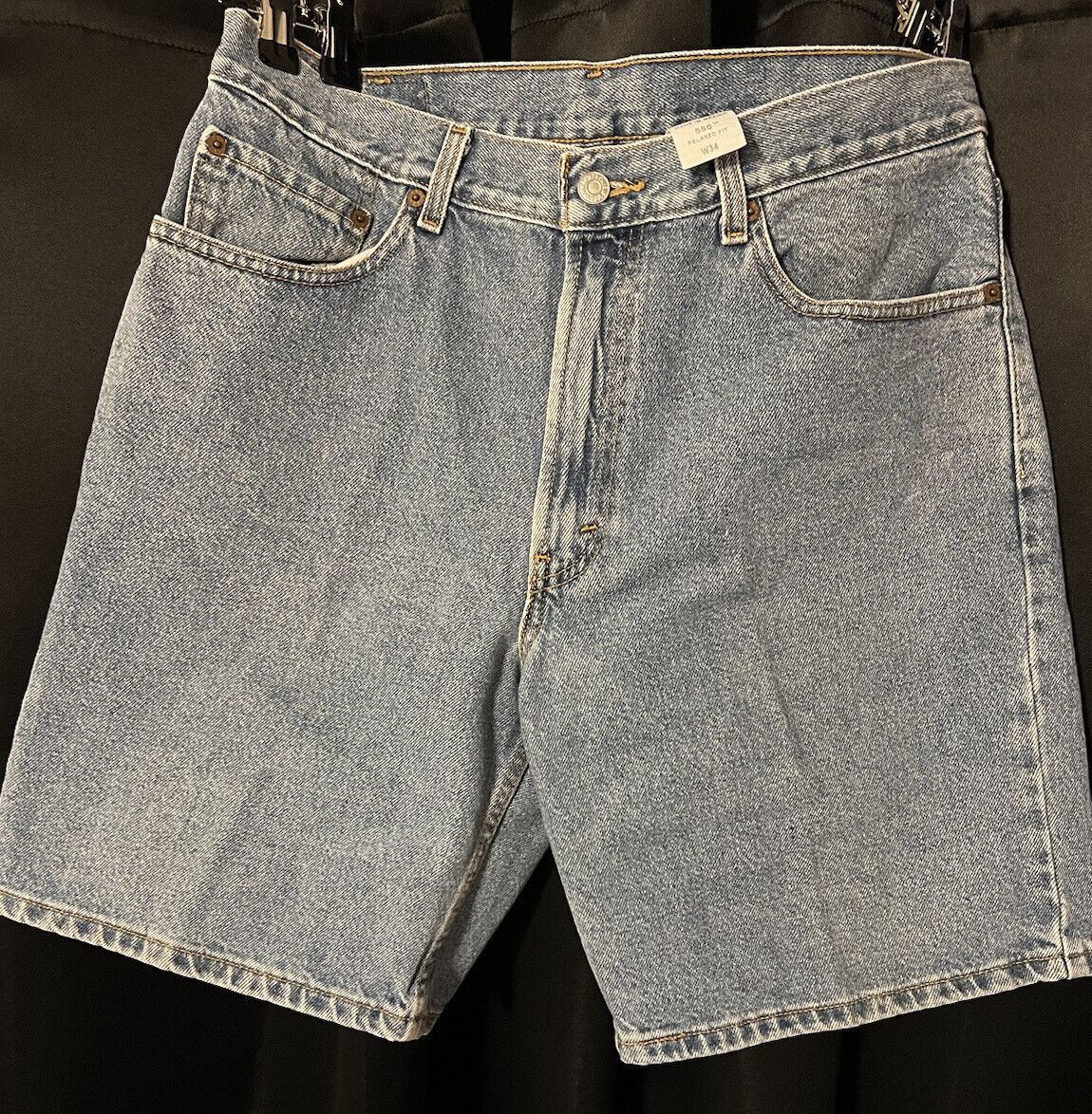 Levis 550 Denim Jean Shorts Jorts Blue Straight Fit Zip Fly Levis 550 Denim Jean Shorts Jorts Blue Straight Fit Zip Fly